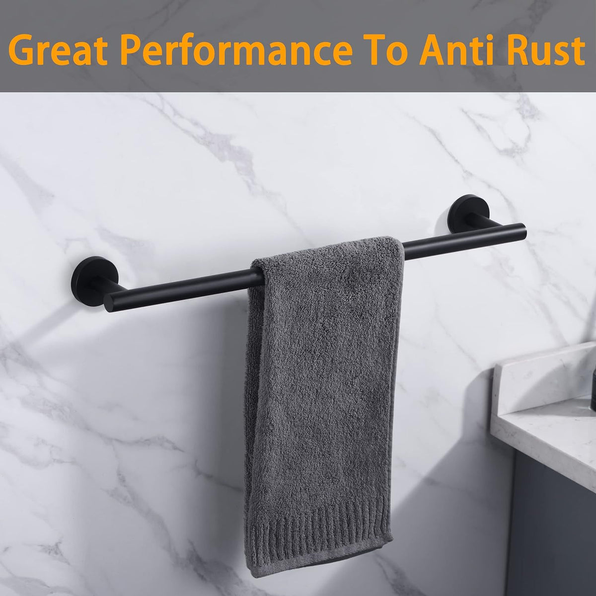 Nolimas Brushed Nickel Bath Towel Bar Single Bars Towel Rack Rod Classic Wall Mounted SUS304 Stainless Steel Bathroom Towel Holder Toilet Kitchen Towel Shelf Single Layer,24 inches