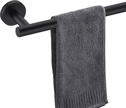 Nolimas Brushed Nickel Bath Towel Bar Single Bars Towel Rack Rod Classic Wall Mounted SUS304 Stainless Steel Bathroom Towel Holder Toilet Kitchen Towel Shelf Single Layer,24 inches