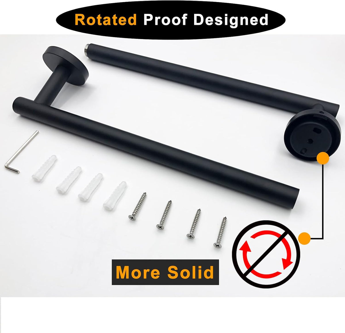 Nolimas Brushed Nickel Bath Towel Bar Single Bars Towel Rack Rod Classic Wall Mounted SUS304 Stainless Steel Bathroom Towel Holder Toilet Kitchen Towel Shelf Single Layer,24 inches