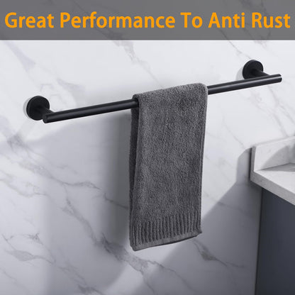 Nolimas Brushed Nickel Bath Towel Bar Single Bars Towel Rack Rod Classic Wall Mounted SUS304 Stainless Steel Bathroom Towel Holder Toilet Kitchen Towel Shelf Single Layer,24 inches
