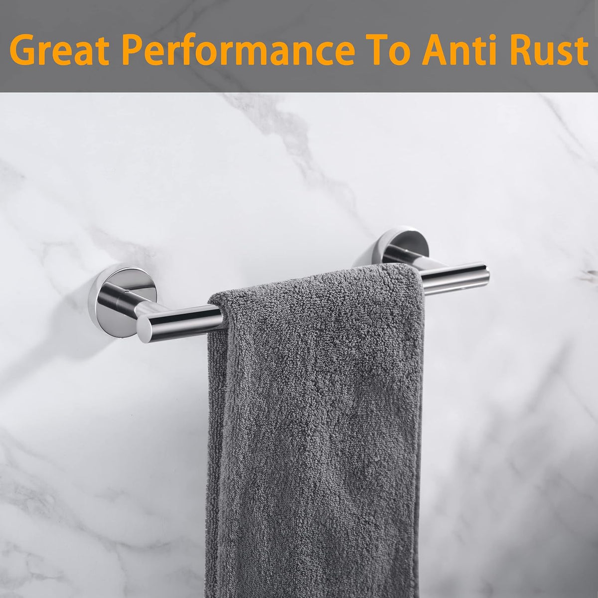 Nolimas Brushed Nickel Bath Towel Bar Single Bars Towel Rack Rod Classic Wall Mounted SUS304 Stainless Steel Bathroom Towel Holder Toilet Kitchen Towel Shelf Single Layer,24 inches