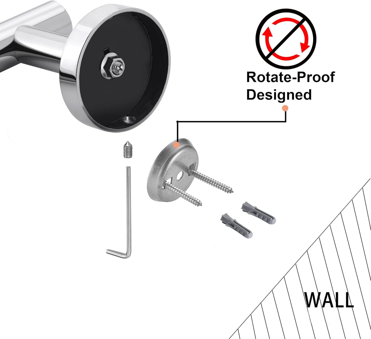 Nolimas Brushed Nickel Bath Towel Bar Single Bars Towel Rack Rod Classic Wall Mounted SUS304 Stainless Steel Bathroom Towel Holder Toilet Kitchen Towel Shelf Single Layer,24 inches