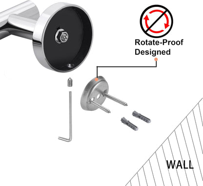 Nolimas Brushed Nickel Bath Towel Bar Single Bars Towel Rack Rod Classic Wall Mounted SUS304 Stainless Steel Bathroom Towel Holder Toilet Kitchen Towel Shelf Single Layer,24 inches