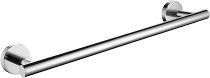 Nolimas Brushed Nickel Bath Towel Bar Single Bars Towel Rack Rod Classic Wall Mounted SUS304 Stainless Steel Bathroom Towel Holder Toilet Kitchen Towel Shelf Single Layer,24 inches