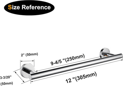 Nolimas Brushed Nickel Bath Towel Bar Single Bars Towel Rack Rod Classic Wall Mounted SUS304 Stainless Steel Bathroom Towel Holder Toilet Kitchen Towel Shelf Single Layer,24 inches