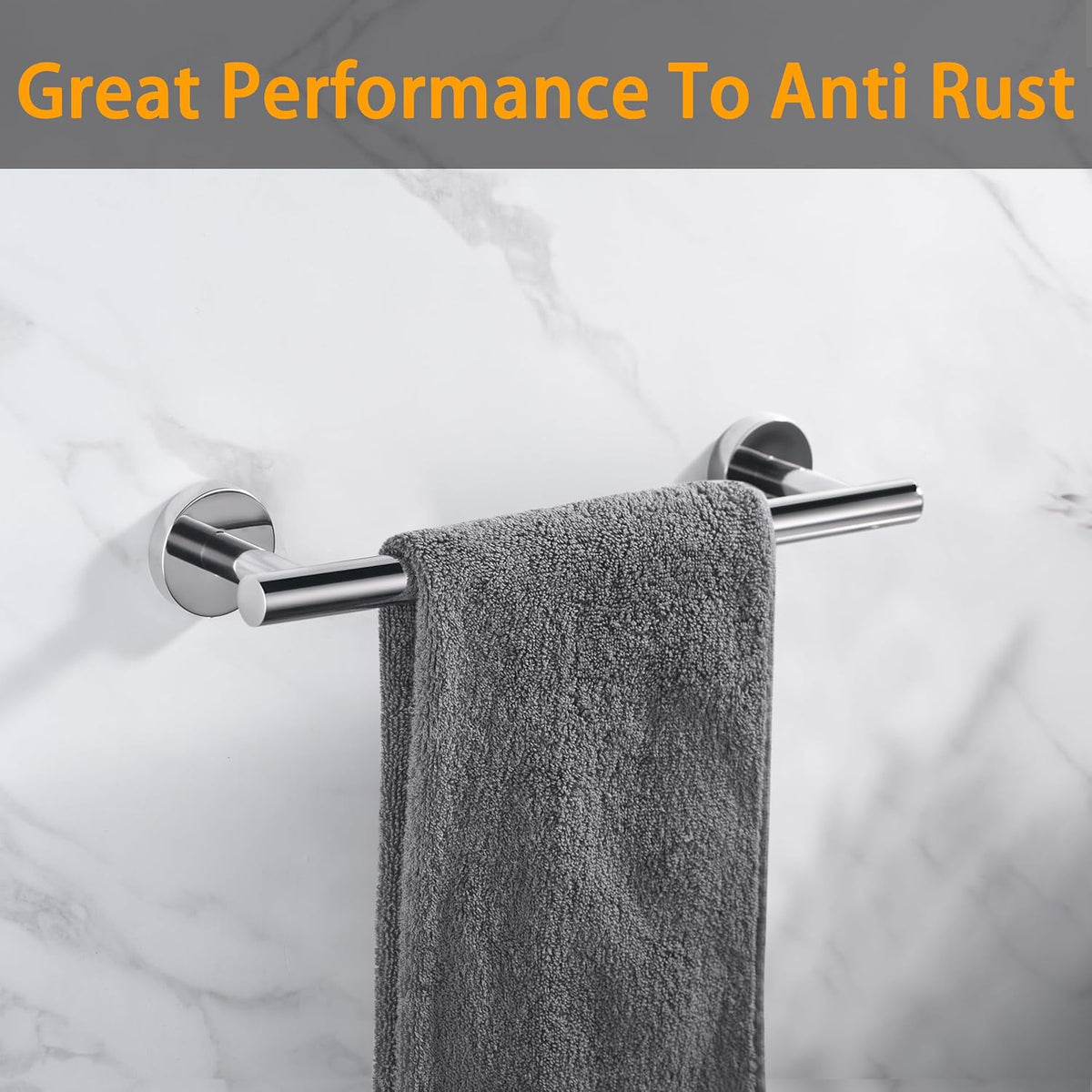 Nolimas Brushed Nickel Bath Towel Bar Single Bars Towel Rack Rod Classic Wall Mounted SUS304 Stainless Steel Bathroom Towel Holder Toilet Kitchen Towel Shelf Single Layer,24 inches