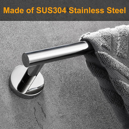 Nolimas Brushed Nickel Bath Towel Bar Single Bars Towel Rack Rod Classic Wall Mounted SUS304 Stainless Steel Bathroom Towel Holder Toilet Kitchen Towel Shelf Single Layer,24 inches