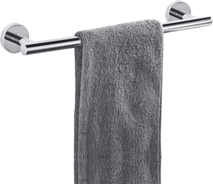 Nolimas Brushed Nickel Bath Towel Bar Single Bars Towel Rack Rod Classic Wall Mounted SUS304 Stainless Steel Bathroom Towel Holder Toilet Kitchen Towel Shelf Single Layer,24 inches
