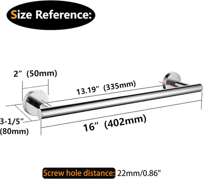 Nolimas Brushed Nickel Bath Towel Bar Single Bars Towel Rack Rod Classic Wall Mounted SUS304 Stainless Steel Bathroom Towel Holder Toilet Kitchen Towel Shelf Single Layer,24 inches