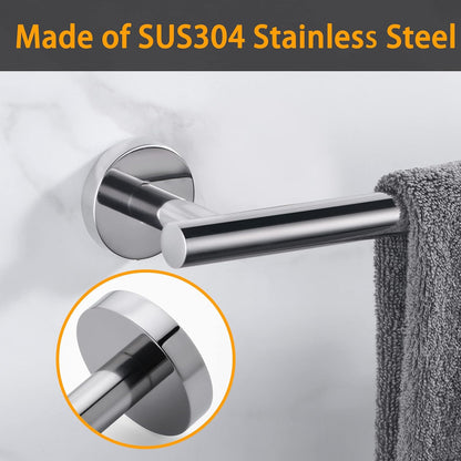 Nolimas Brushed Nickel Bath Towel Bar Single Bars Towel Rack Rod Classic Wall Mounted SUS304 Stainless Steel Bathroom Towel Holder Toilet Kitchen Towel Shelf Single Layer,24 inches