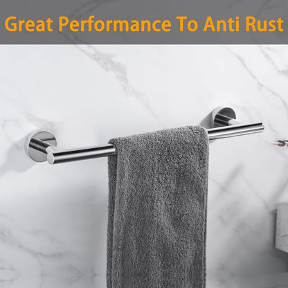 Nolimas Brushed Nickel Bath Towel Bar Single Bars Towel Rack Rod Classic Wall Mounted SUS304 Stainless Steel Bathroom Towel Holder Toilet Kitchen Towel Shelf Single Layer,24 inches