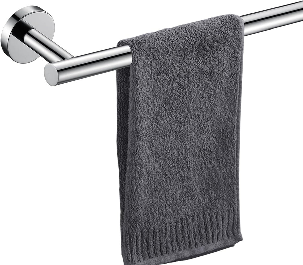 Nolimas Brushed Nickel Bath Towel Bar Single Bars Towel Rack Rod Classic Wall Mounted SUS304 Stainless Steel Bathroom Towel Holder Toilet Kitchen Towel Shelf Single Layer,24 inches