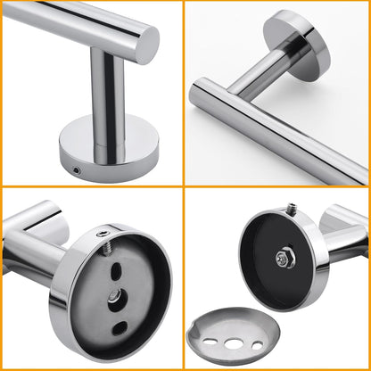 Nolimas Brushed Nickel Bath Towel Bar Single Bars Towel Rack Rod Classic Wall Mounted SUS304 Stainless Steel Bathroom Towel Holder Toilet Kitchen Towel Shelf Single Layer,24 inches