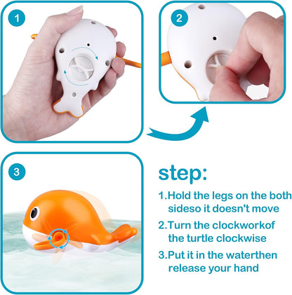 Bath Toy for Toddlers ,Bathtub Toy with Floating Mold Free Swimming Toys and Stacking Cups,Magnetic Fishing Game for Toddles and Babies