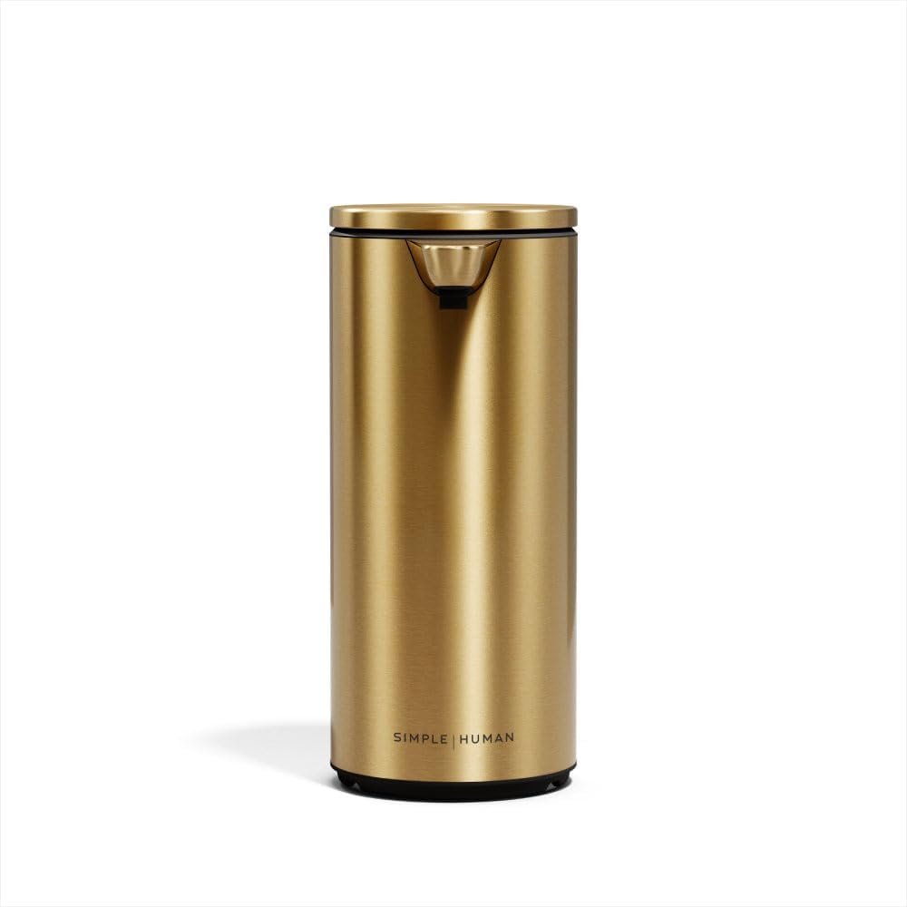 Liquid Sensor Pump, 9 oz Automatic Soap Dispenser for Kitchen and Bathroom, Touchless Motion Sensor, Variable Dispense, Rechargeable, No-Drip Spout, High-Grade Brass Stainless Steel