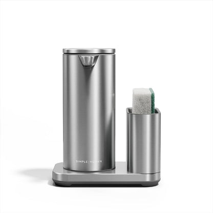 Liquid Sensor Pump, 9 oz Automatic Soap Dispenser for Kitchen and Bathroom, Touchless Motion Sensor, Variable Dispense, Rechargeable, No-Drip Spout, High-Grade Brass Stainless Steel