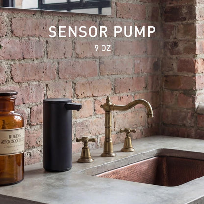 Liquid Sensor Pump, 9 oz Automatic Soap Dispenser for Kitchen and Bathroom, Touchless Motion Sensor, Variable Dispense, Rechargeable, No-Drip Spout, High-Grade Brass Stainless Steel