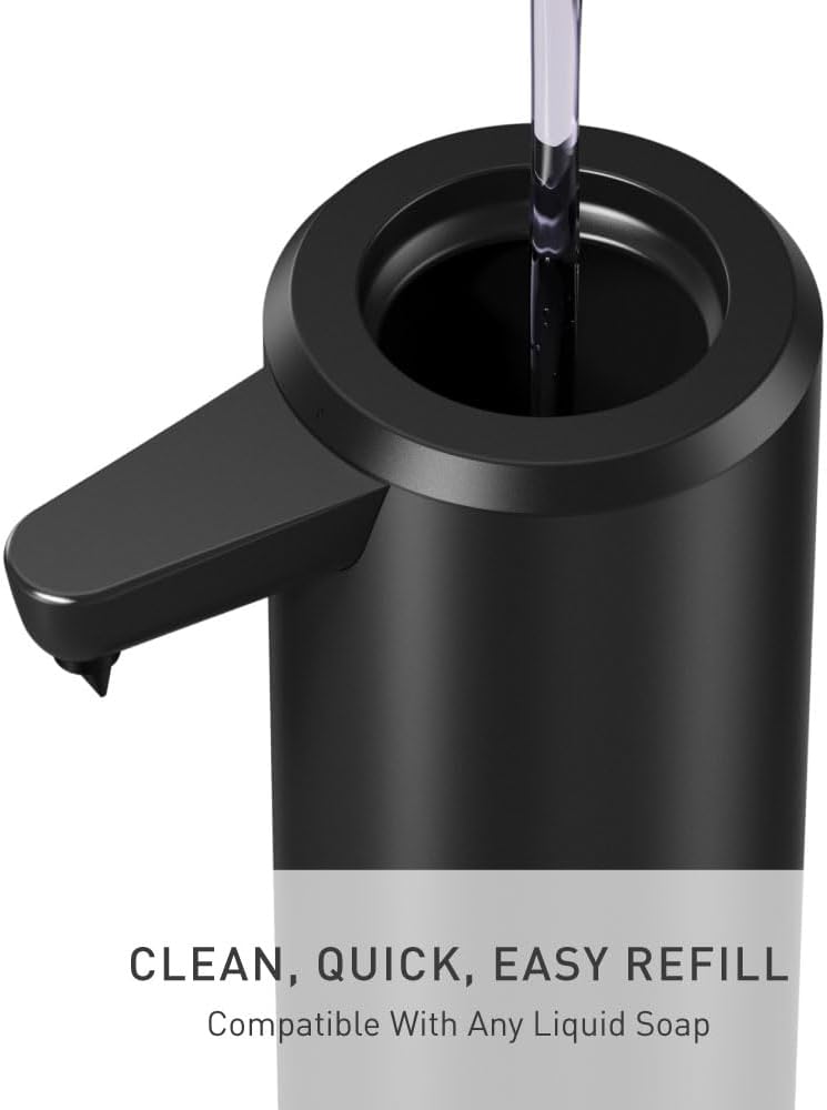 Liquid Sensor Pump, 9 oz Automatic Soap Dispenser for Kitchen and Bathroom, Touchless Motion Sensor, Variable Dispense, Rechargeable, No-Drip Spout, High-Grade Brass Stainless Steel