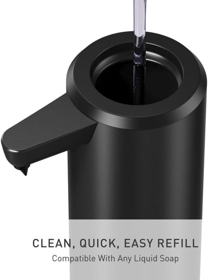 Liquid Sensor Pump, 9 oz Automatic Soap Dispenser for Kitchen and Bathroom, Touchless Motion Sensor, Variable Dispense, Rechargeable, No-Drip Spout, High-Grade Brass Stainless Steel