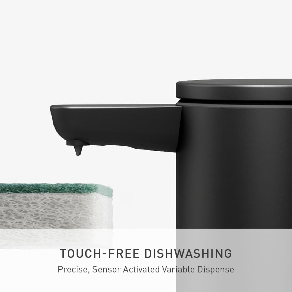 Liquid Sensor Pump, 9 oz Automatic Soap Dispenser for Kitchen and Bathroom, Touchless Motion Sensor, Variable Dispense, Rechargeable, No-Drip Spout, High-Grade Brass Stainless Steel