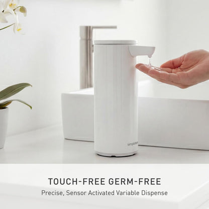 Liquid Sensor Pump, 9 oz Automatic Soap Dispenser for Kitchen and Bathroom, Touchless Motion Sensor, Variable Dispense, Rechargeable, No-Drip Spout, High-Grade Brass Stainless Steel