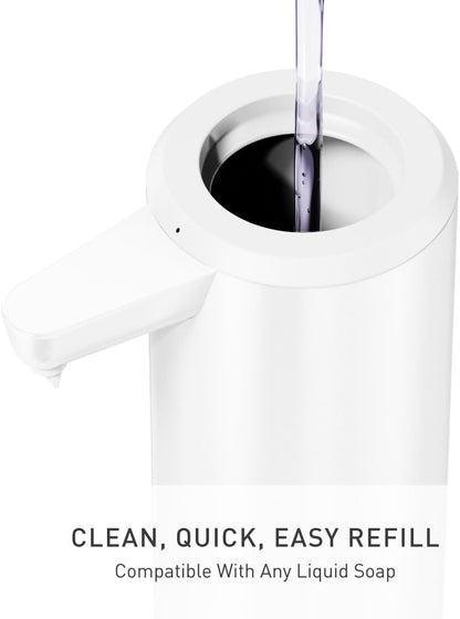 Liquid Sensor Pump, 9 oz Automatic Soap Dispenser for Kitchen and Bathroom, Touchless Motion Sensor, Variable Dispense, Rechargeable, No-Drip Spout, High-Grade Brass Stainless Steel