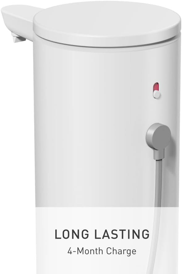 Liquid Sensor Pump, 9 oz Automatic Soap Dispenser for Kitchen and Bathroom, Touchless Motion Sensor, Variable Dispense, Rechargeable, No-Drip Spout, High-Grade Brass Stainless Steel