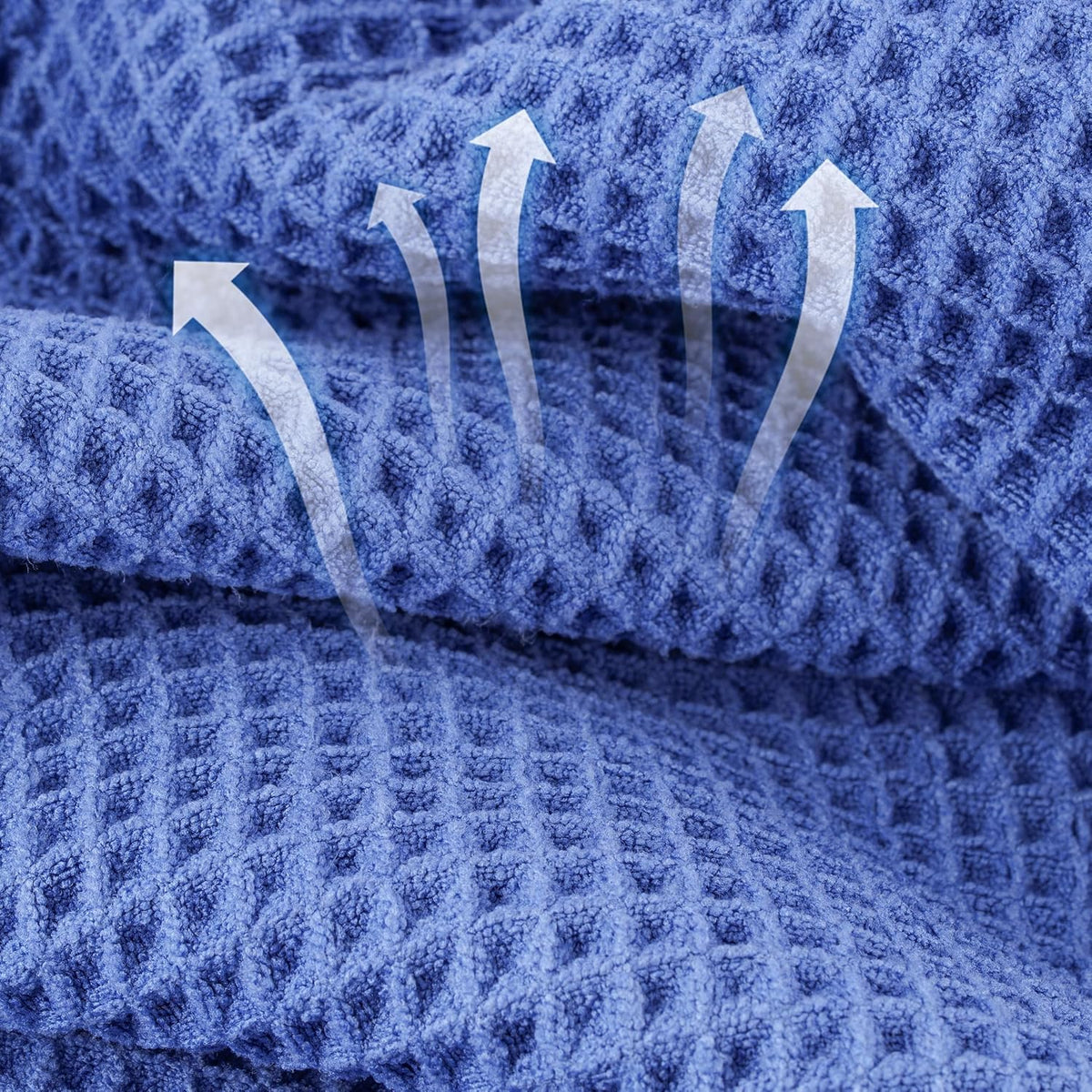 Microfiber Waffle Hand Towels, 4 Pieces, Soft, Absorbent, Fast Drying, Lint Free 430 GSM (16''x26''/40.64cm x 66.04cm)