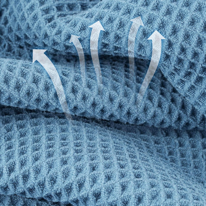 Microfiber Waffle Hand Towels, 4 Pieces, Soft, Absorbent, Fast Drying, Lint Free 430 GSM (16''x26''/40.64cm x 66.04cm)