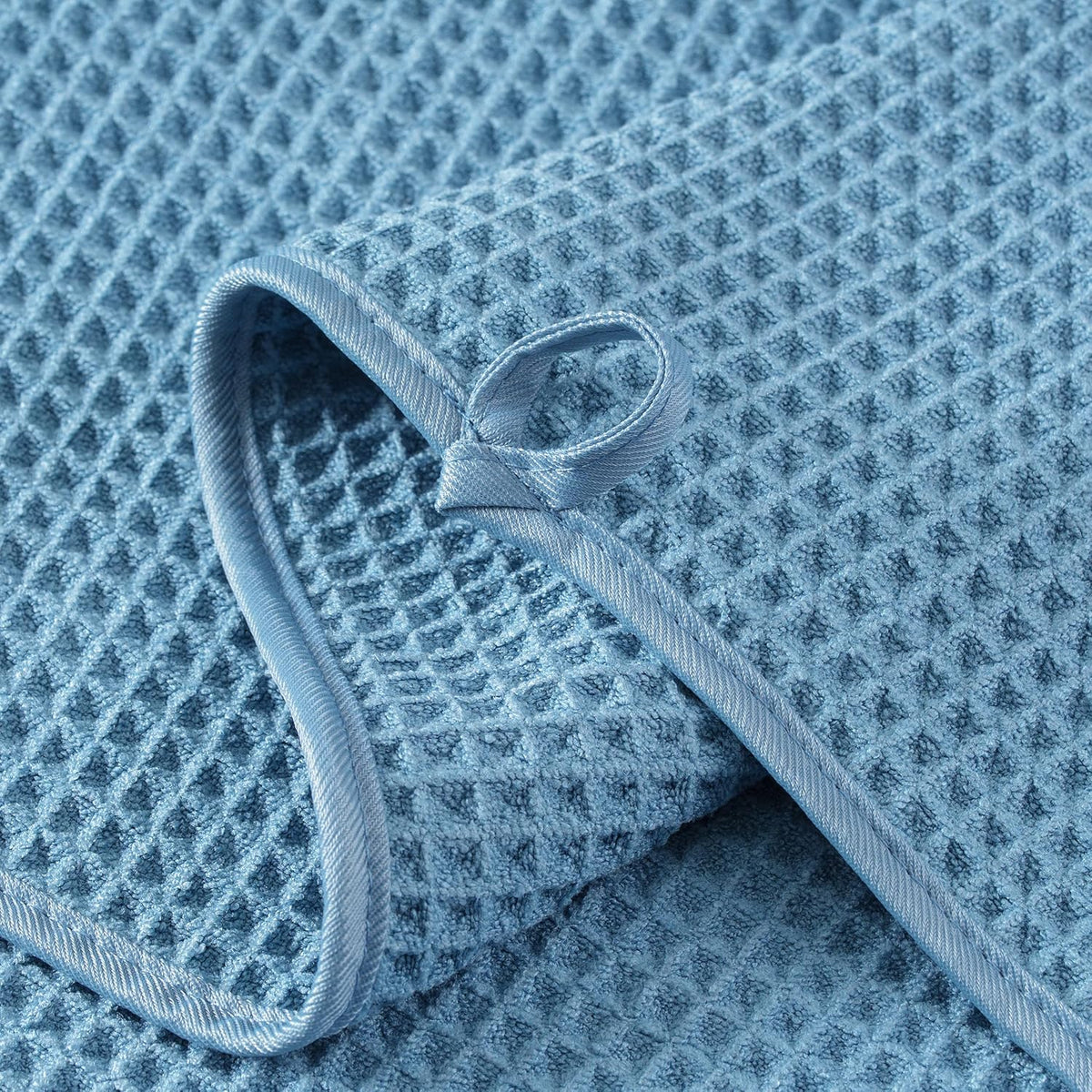 Microfiber Waffle Hand Towels, 4 Pieces, Soft, Absorbent, Fast Drying, Lint Free 430 GSM (16''x26''/40.64cm x 66.04cm)