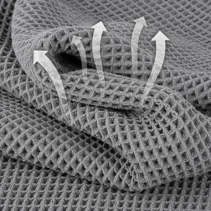 Microfiber Waffle Hand Towels, 4 Pieces, Soft, Absorbent, Fast Drying, Lint Free 430 GSM (16''x26''/40.64cm x 66.04cm)