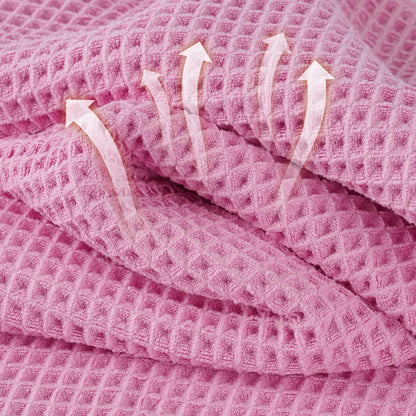 Microfiber Waffle Hand Towels, 4 Pieces, Soft, Absorbent, Fast Drying, Lint Free 430 GSM (16''x26''/40.64cm x 66.04cm)