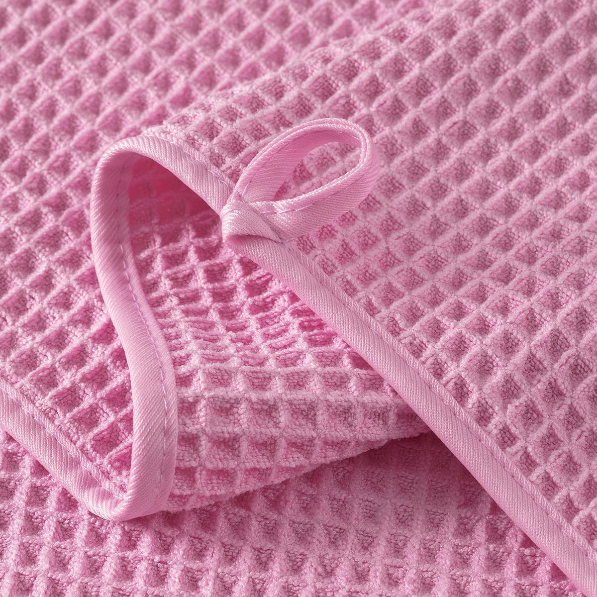 Microfiber Waffle Hand Towels, 4 Pieces, Soft, Absorbent, Fast Drying, Lint Free 430 GSM (16''x26''/40.64cm x 66.04cm)
