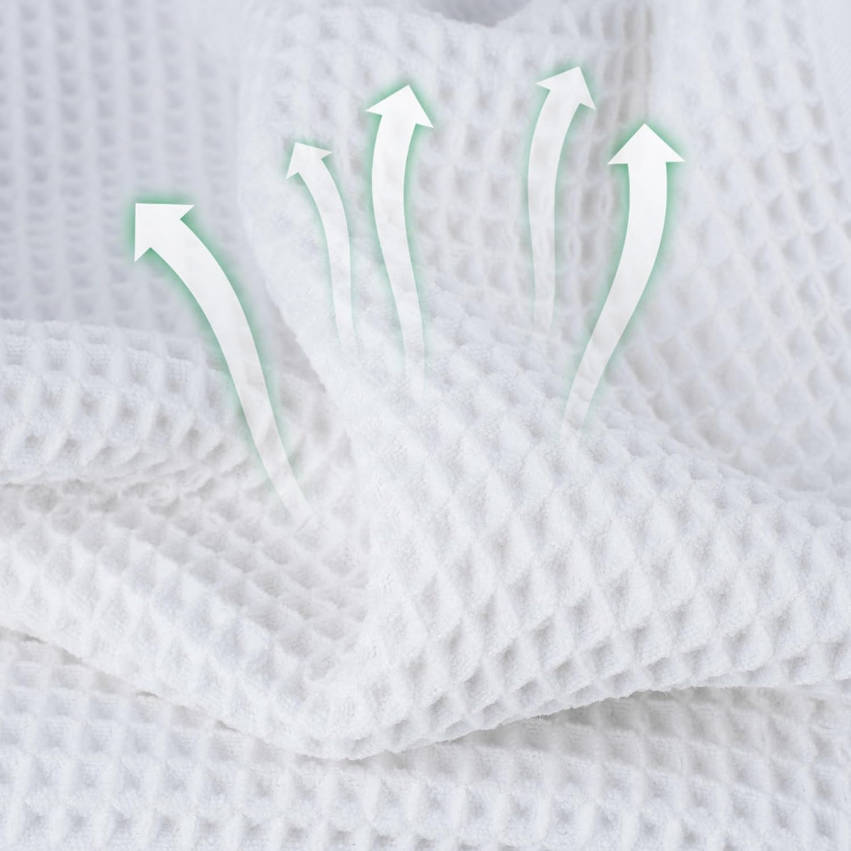 Microfiber Waffle Hand Towels, 4 Pieces, Soft, Absorbent, Fast Drying, Lint Free 430 GSM (16''x26''/40.64cm x 66.04cm)