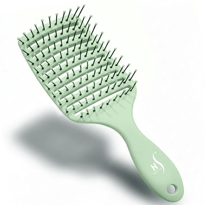 Vented Hair Brush - Soft Bristle Detangler for Faster Blow Drying