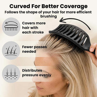 Vented Hair Brush - Soft Bristle Detangler for Faster Blow Drying