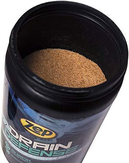 Drain Defense Enzymatic Drain Cleaner Powder - 18 Ounces - ZDC16 - Safe for Pipes and Septic Systems, white
