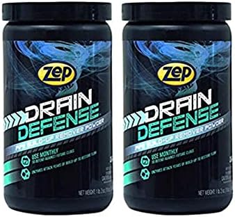 Drain Defense Enzymatic Drain Cleaner Powder - 18 Ounces - ZDC16 - Safe for Pipes and Septic Systems, white