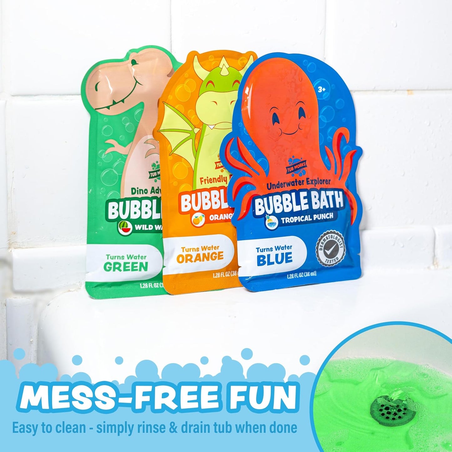 ® Magical Kids Bubble Bath, Variety 12 Pack | Creates Colorful Water & Tons of Bath Bubbles | Nontoxic | Character-Themed Bubble Bath for Kids | Green, Blue & Orange Bath Colors