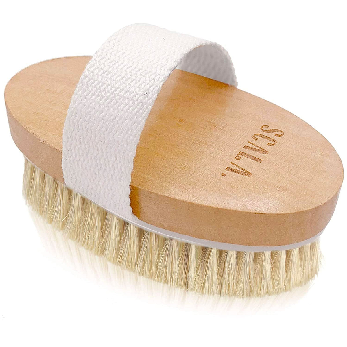 Body Brush Natural Bristle, Dry Brushing Exfoliator for Dead Skin
