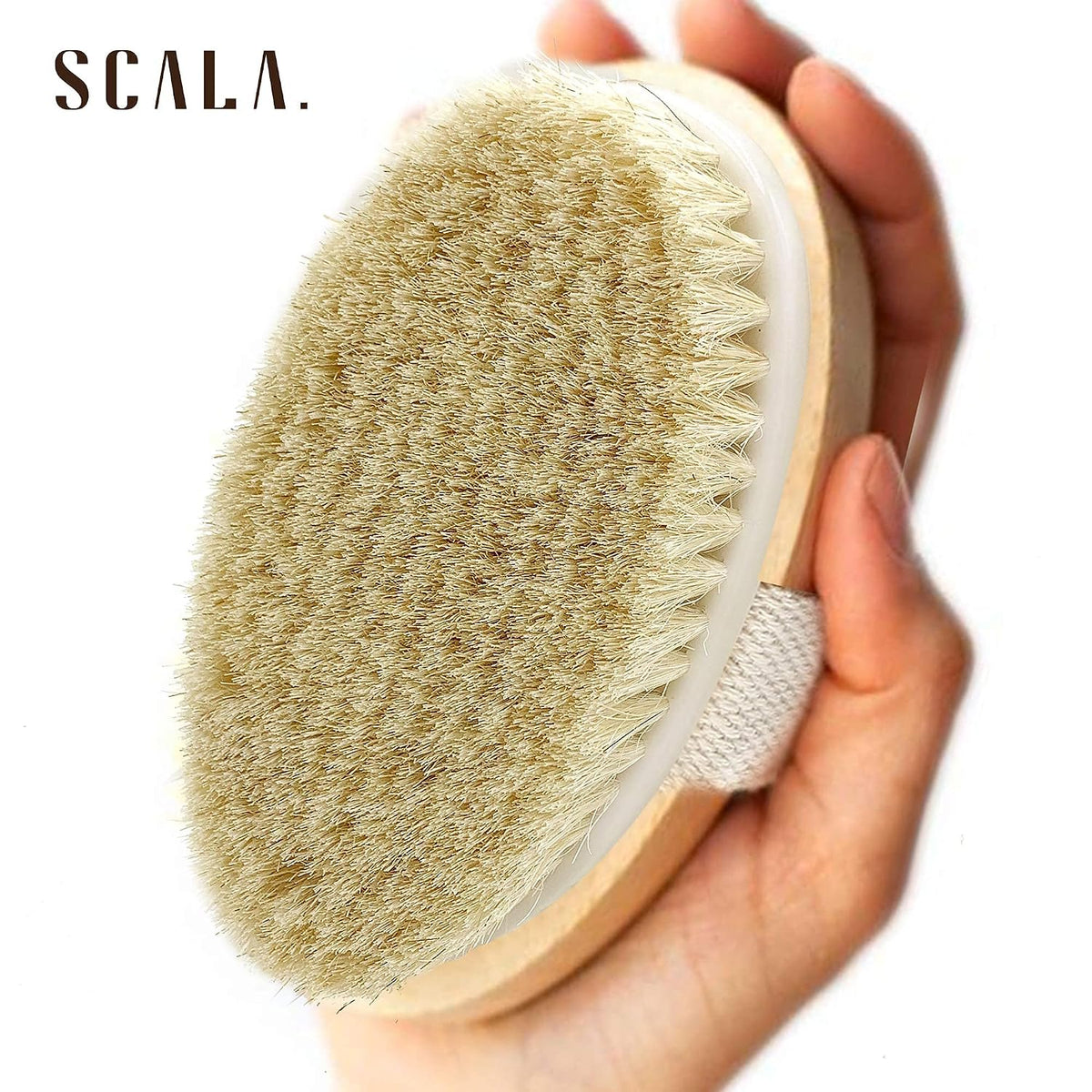 Body Brush Natural Bristle, Dry Brushing Exfoliator for Dead Skin