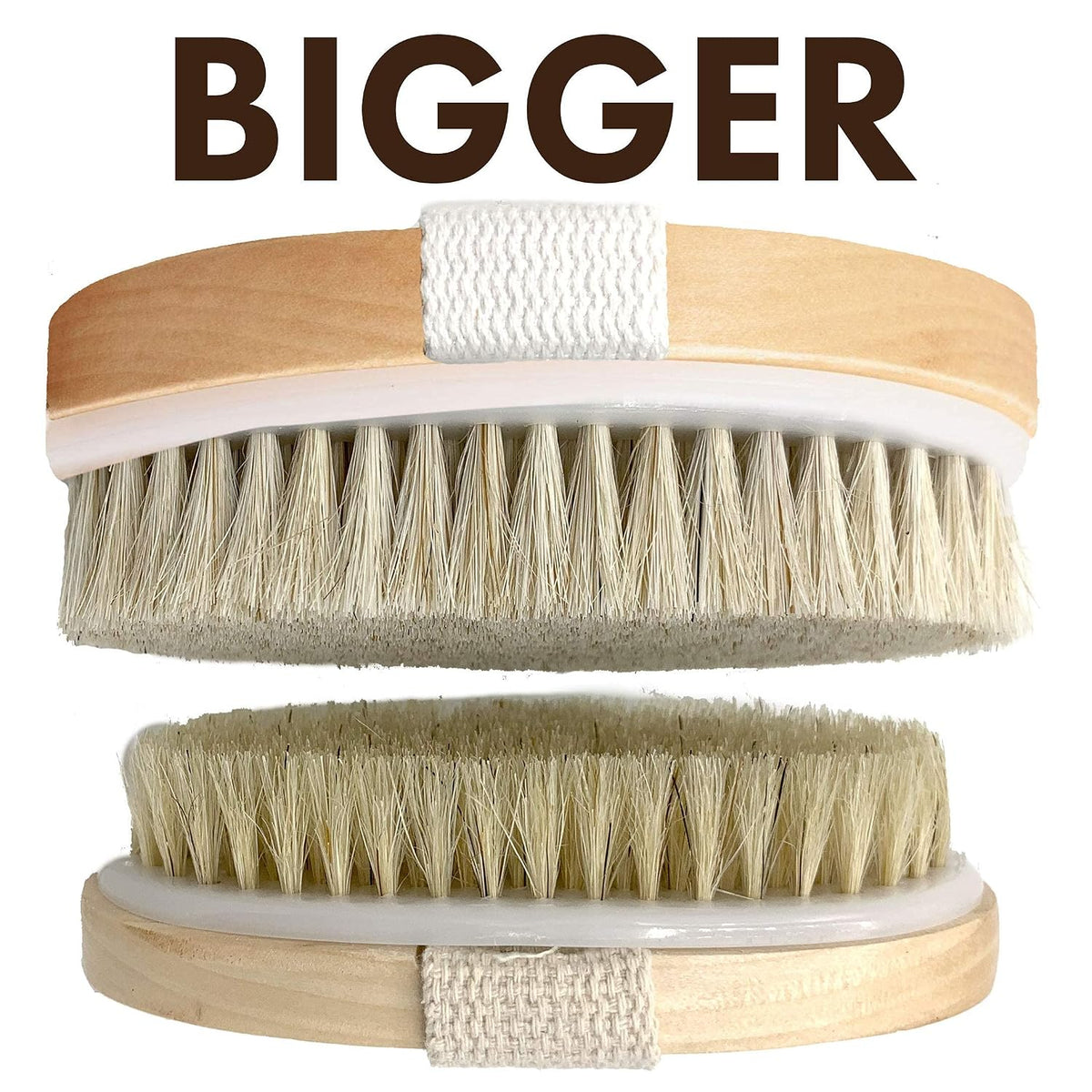 Body Brush Natural Bristle, Dry Brushing Exfoliator for Dead Skin