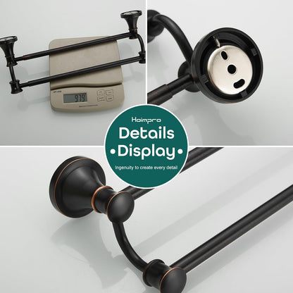 Adjustable Retractable 15-27 Inches Stainless Steel Bathroom Towel Bar, Bathroom Accessories Bath Hotel Double Towel Bar Rod Hanger Wall Mounted Towel Holder Towel Rack, Oil Rubbed Bronze