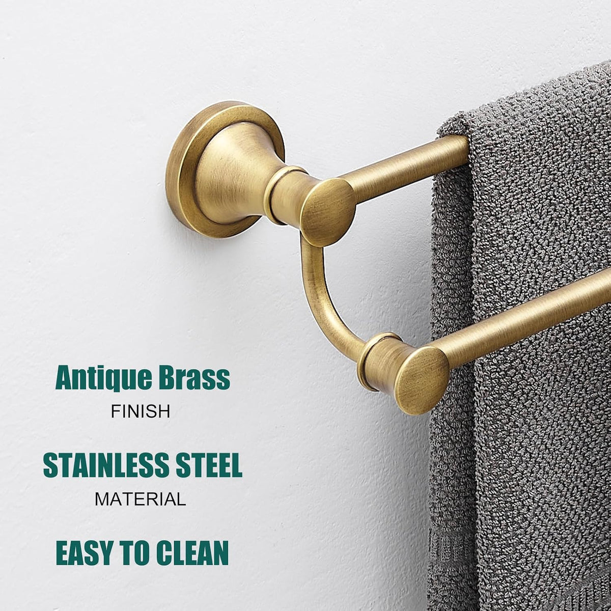 Adjustable Retractable 15-27 Inches Stainless Steel Bathroom Towel Bar, Bathroom Accessories Bath Hotel Double Towel Bar Rod Hanger Wall Mounted Towel Holder Towel Rack, Oil Rubbed Bronze
