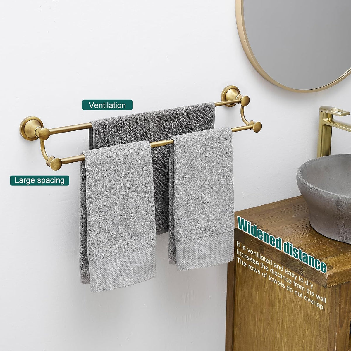 Adjustable Retractable 15-27 Inches Stainless Steel Bathroom Towel Bar, Bathroom Accessories Bath Hotel Double Towel Bar Rod Hanger Wall Mounted Towel Holder Towel Rack, Oil Rubbed Bronze