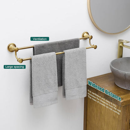 Adjustable Retractable 15-27 Inches Stainless Steel Bathroom Towel Bar, Bathroom Accessories Bath Hotel Double Towel Bar Rod Hanger Wall Mounted Towel Holder Towel Rack, Oil Rubbed Bronze