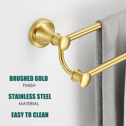 Adjustable Retractable 15-27 Inches Stainless Steel Bathroom Towel Bar, Bathroom Accessories Bath Hotel Double Towel Bar Rod Hanger Wall Mounted Towel Holder Towel Rack, Oil Rubbed Bronze