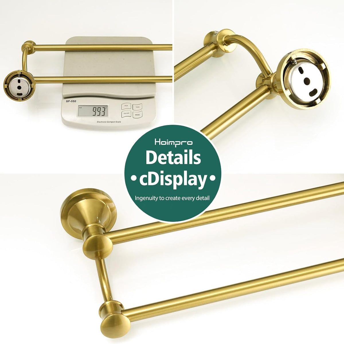 Adjustable Retractable 15-27 Inches Stainless Steel Bathroom Towel Bar, Bathroom Accessories Bath Hotel Double Towel Bar Rod Hanger Wall Mounted Towel Holder Towel Rack, Oil Rubbed Bronze
