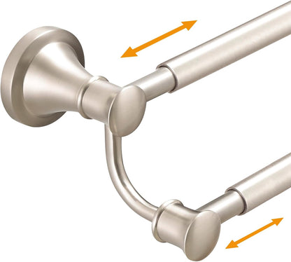 Adjustable Retractable 15-27 Inches Stainless Steel Bathroom Towel Bar, Bathroom Accessories Bath Hotel Double Towel Bar Rod Hanger Wall Mounted Towel Holder Towel Rack, Oil Rubbed Bronze