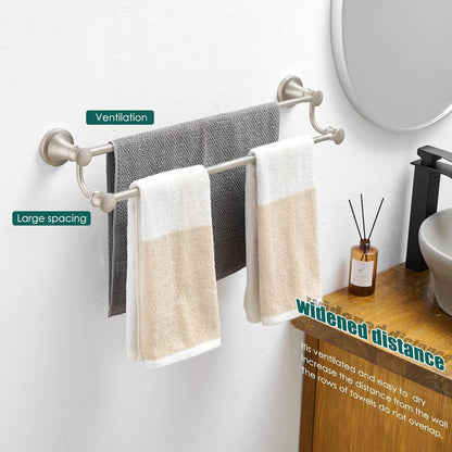 Adjustable Retractable 15-27 Inches Stainless Steel Bathroom Towel Bar, Bathroom Accessories Bath Hotel Double Towel Bar Rod Hanger Wall Mounted Towel Holder Towel Rack, Oil Rubbed Bronze